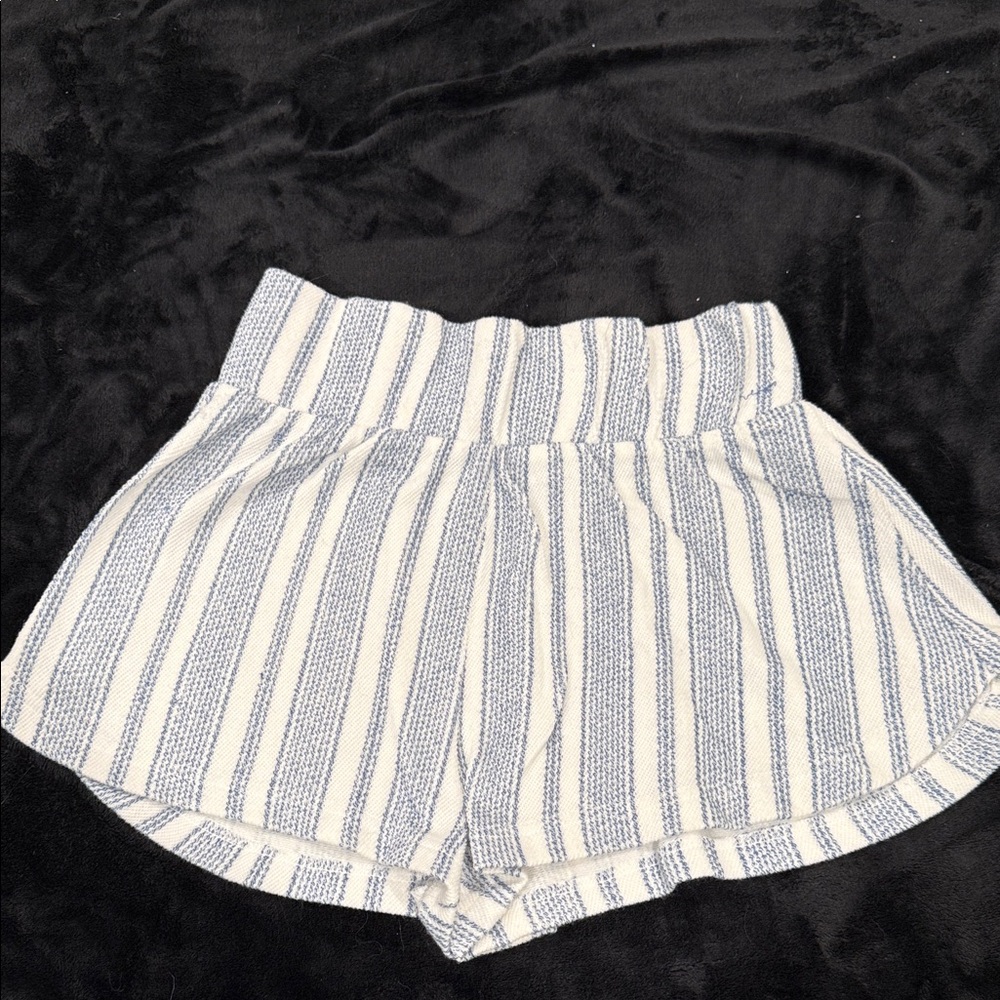 Roxy Navy and White High Waist Shorts